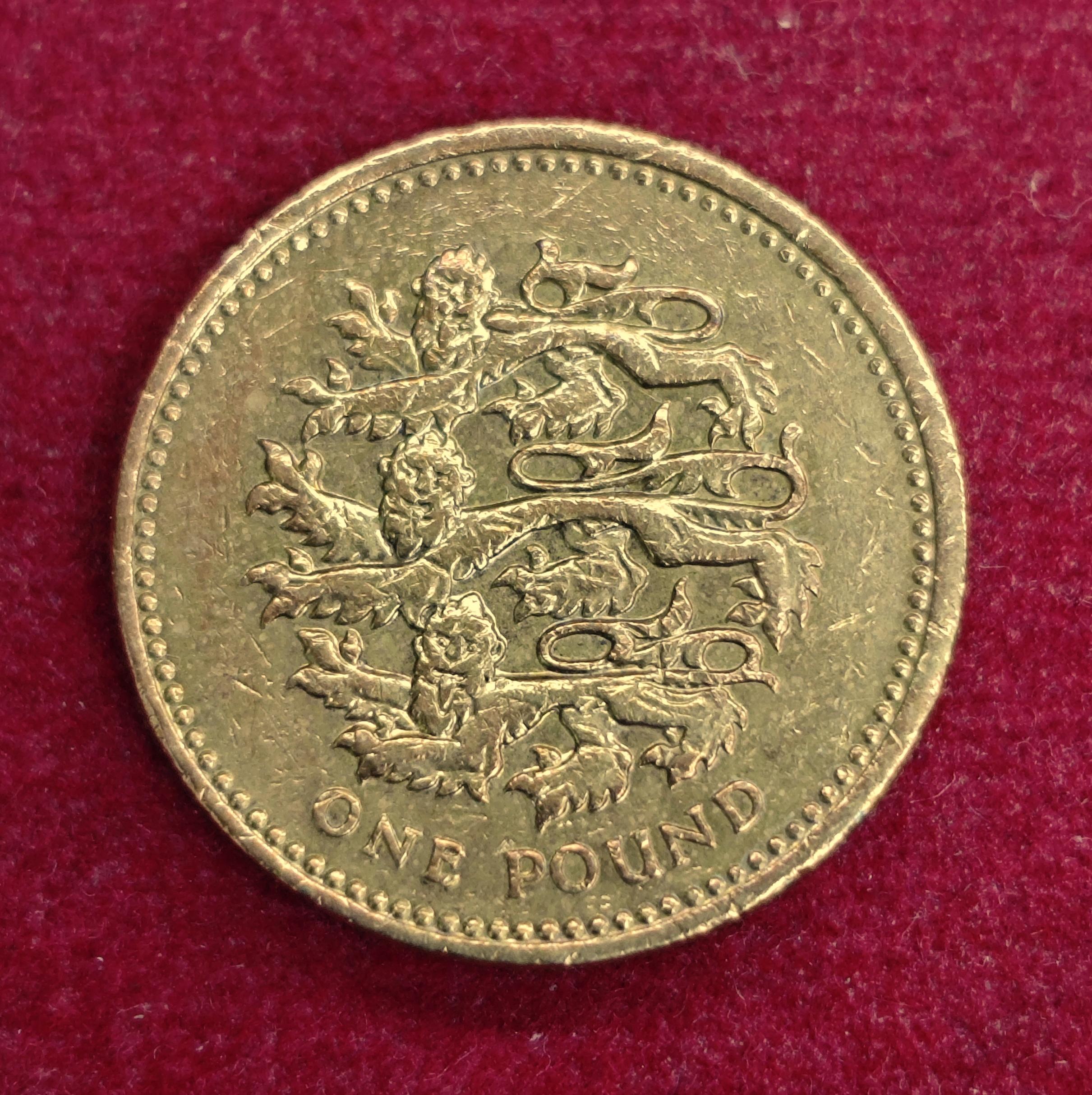 United Kingdom (UK) 1 Pound - Elizabeth II 1997 English Lions Coin