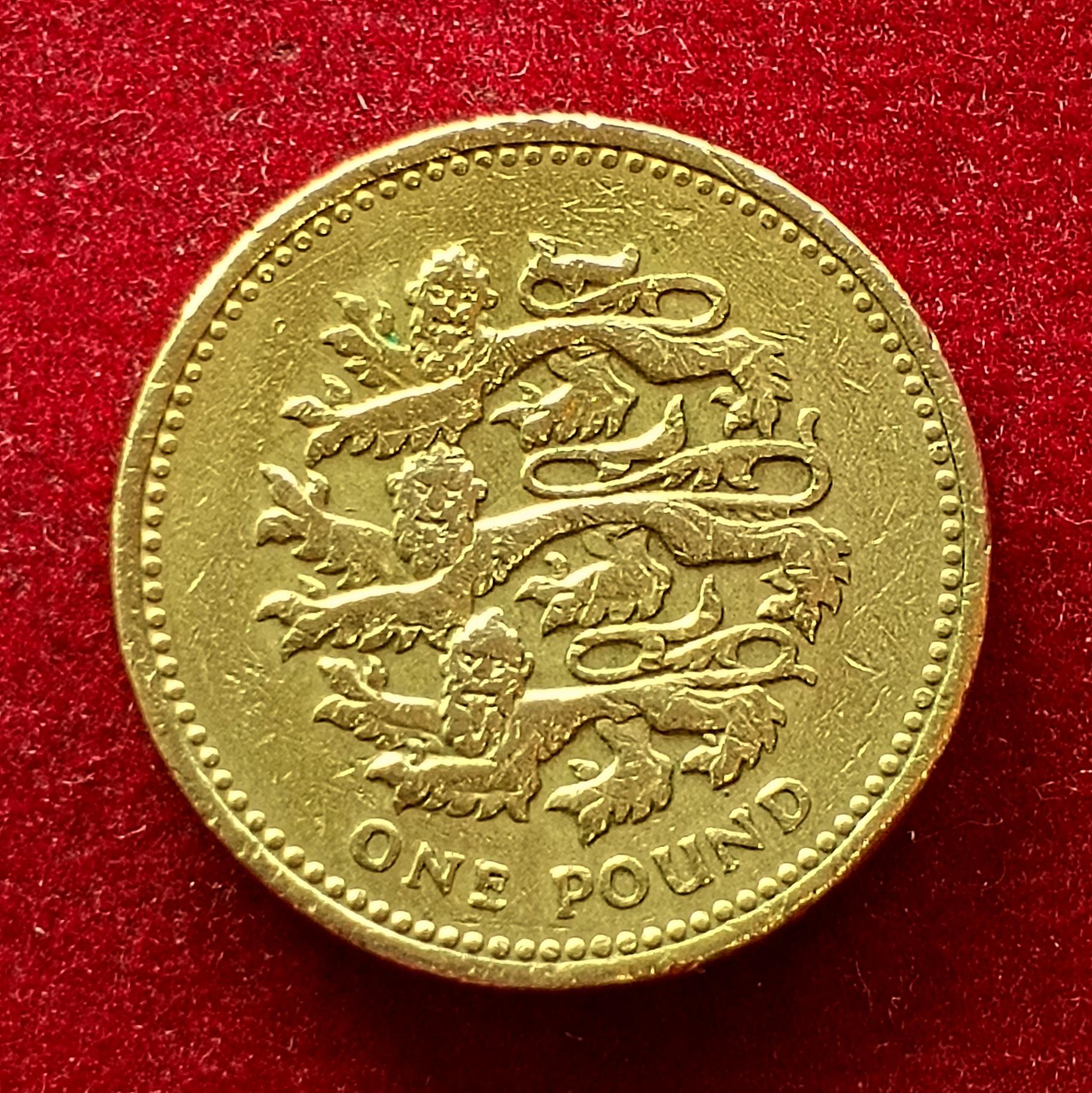 United Kingdom (UK) 1 Pound - Elizabeth II 1997 English Lions Coin