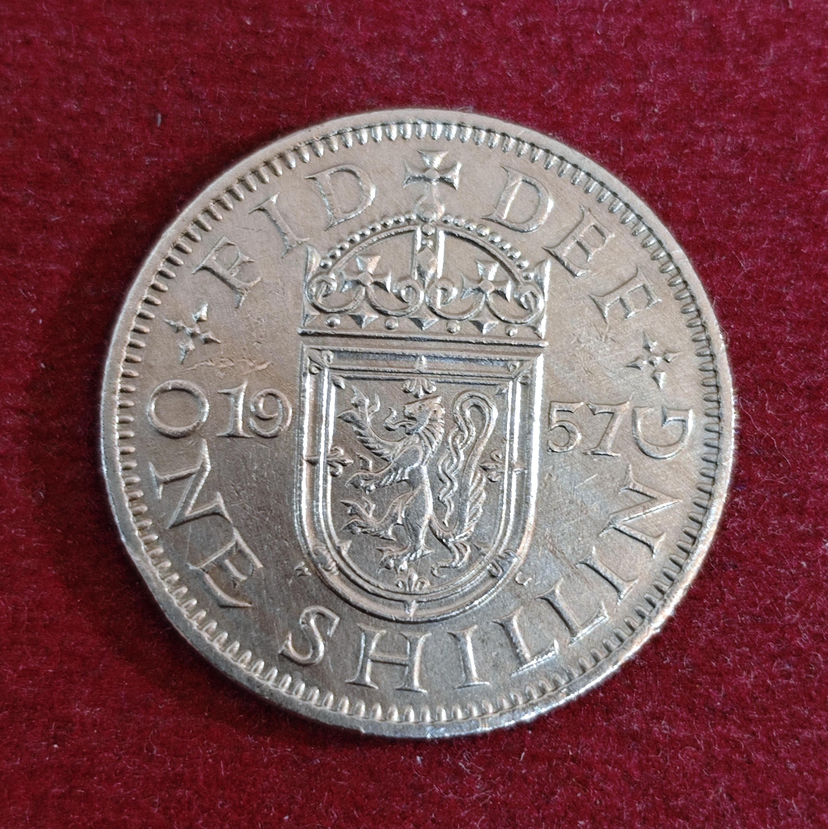United Kingdom (UK) 1 Shilling - Elizabeth II 1957 Coin