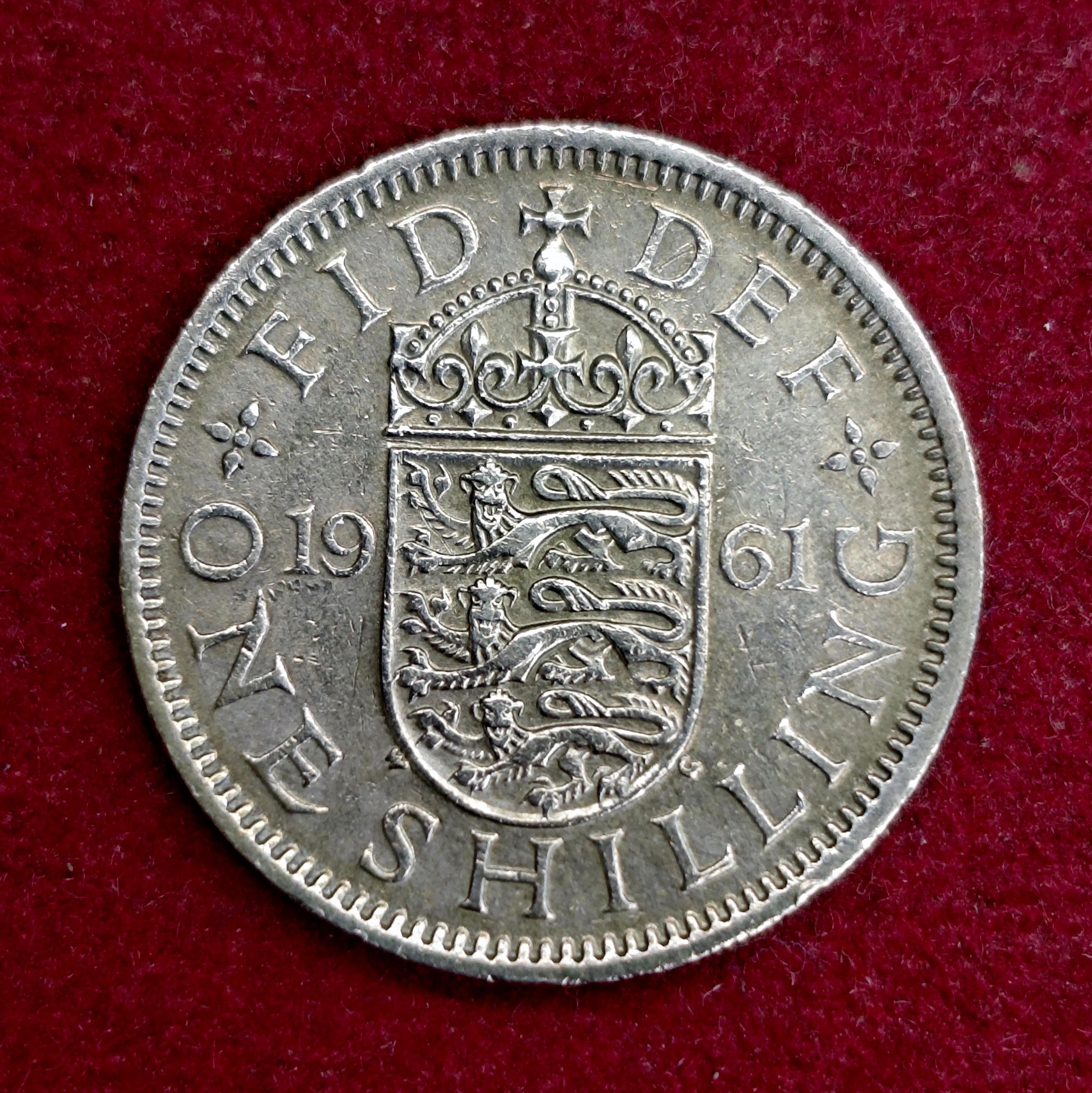 United Kingdom (UK) 1 Shilling - Elizabeth II 1961 Coin