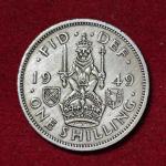 United Kingdom (UK) 1 Shilling George VI  Scottish crest 1949 Coin
