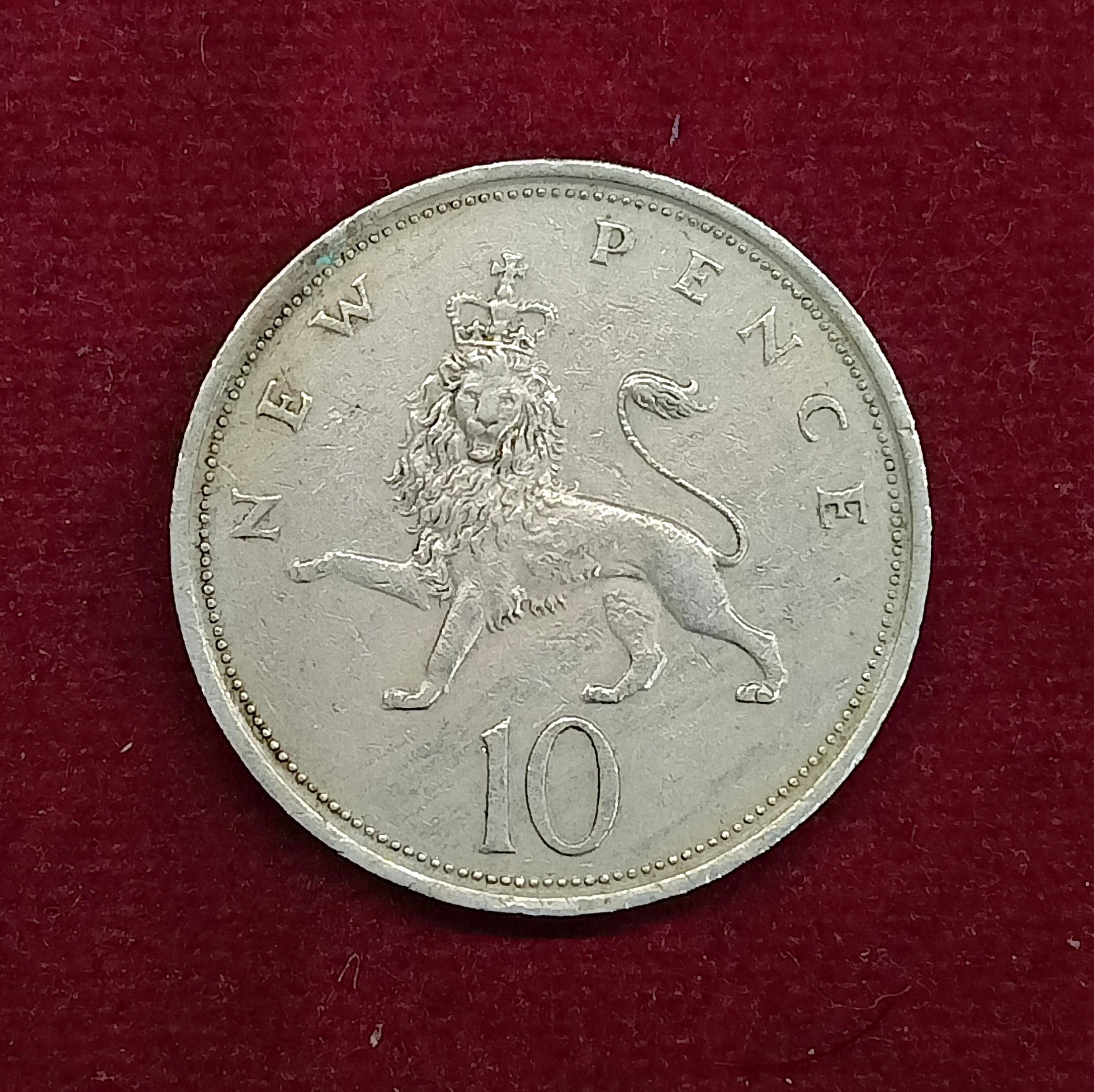 United Kingdom (UK) 10 Pence Elizabeth II 1976 Coin