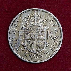 United Kingdom (UK) 1/2 Crown - Elizabeth II 1958 Coin