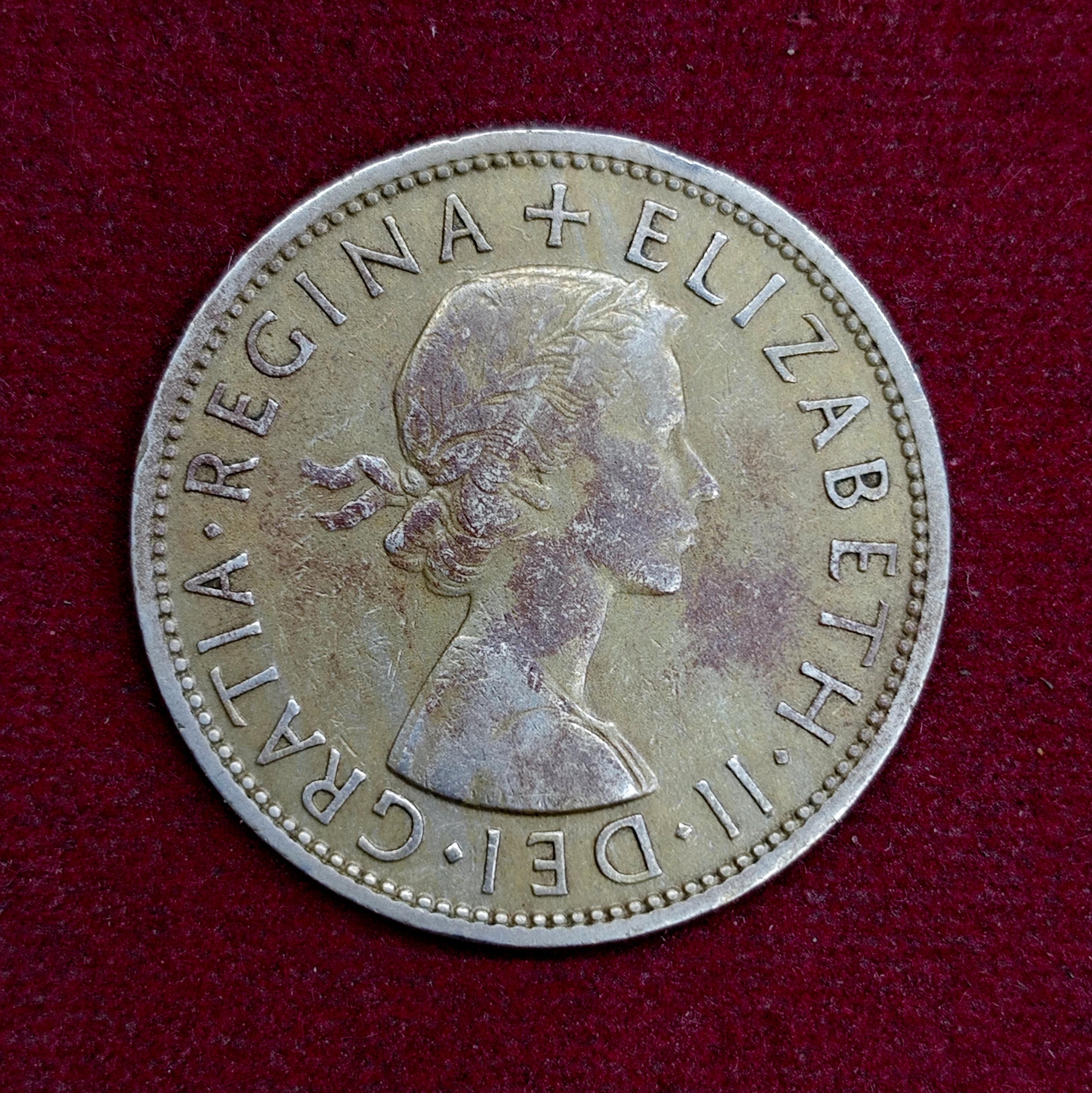 United Kingdom (UK) 1/2 Crown - Elizabeth II 1958 Coin