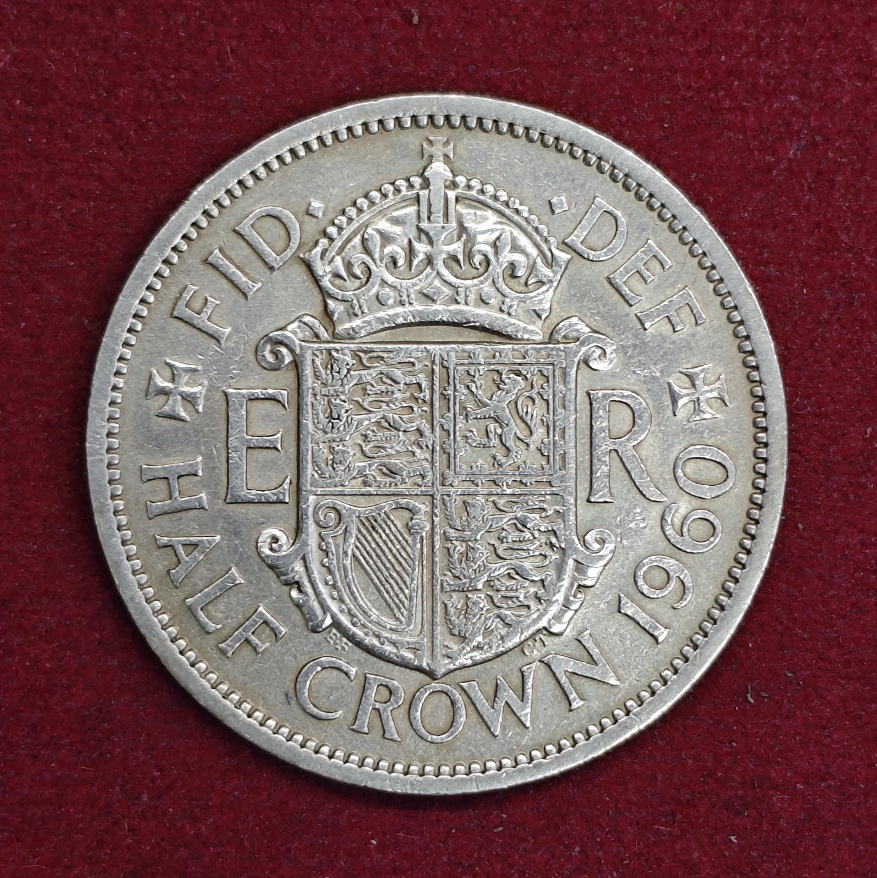 United Kingdom (UK) 1/2 Crown - Elizabeth II 1960 Coin