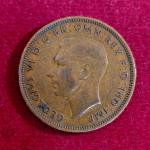 United Kingdom (UK) 1/2 Penny George VI 1943 Coin