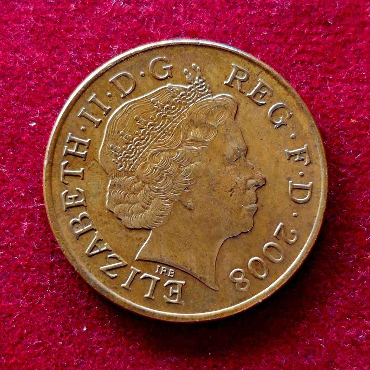 United Kingdom (UK) 2 Pence Elizabeth II 2008 Coin