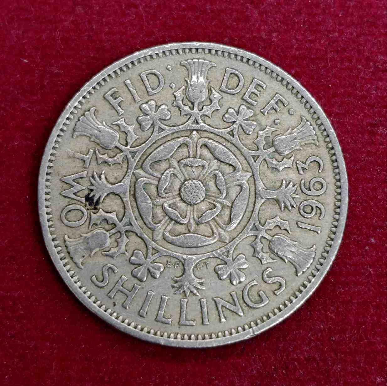 United Kingdom (UK) 2 Shillings Elizabeth II 1963 Coin