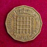 United Kingdom (UK) 3 Pence - Elizabeth II 1961 Coin