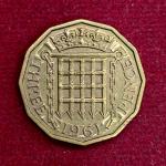 United Kingdom (UK) 3 Pence - Elizabeth II 1961 Coin