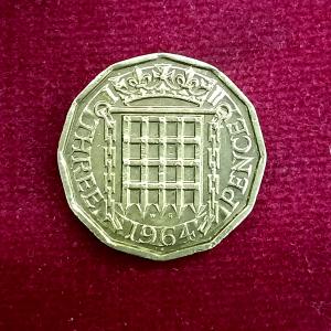 United Kingdom (UK) 3 Pence - Elizabeth II 1964 Coin