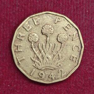 United Kingdom (UK) 3 Pence George VI 1942 Coin
