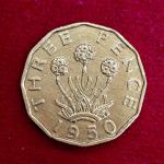 United Kingdom (UK) 3 Pence George VI 1950 Coin