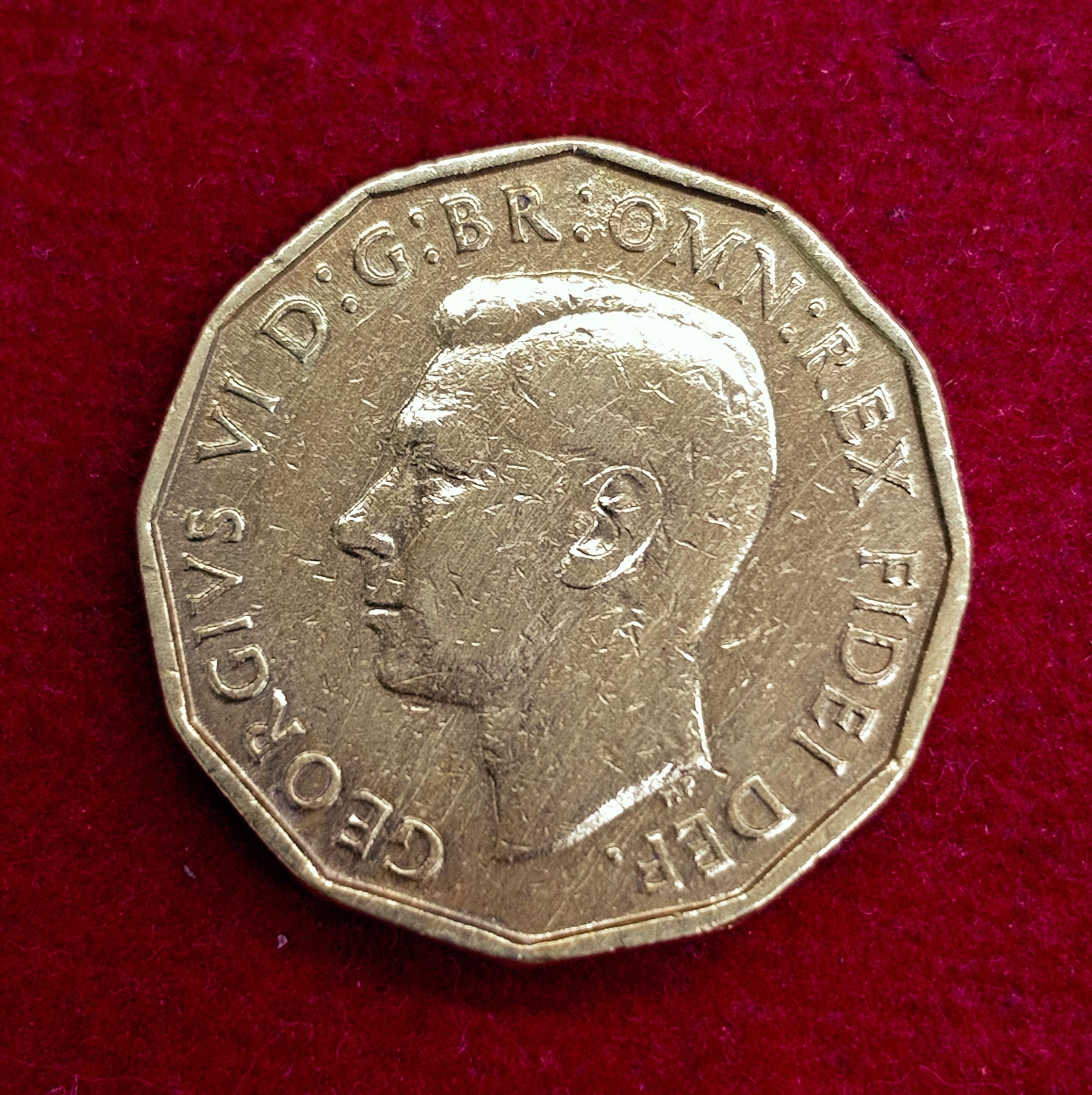 United Kingdom (UK) 3 Pence George VI 1950 Coin