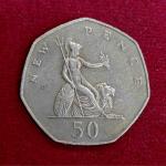 United Kingdom (UK) 50 Pence Elizabeth II 1976 Coin