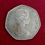 United Kingdom (UK) 50 Pence Elizabeth II 1976 Coin
