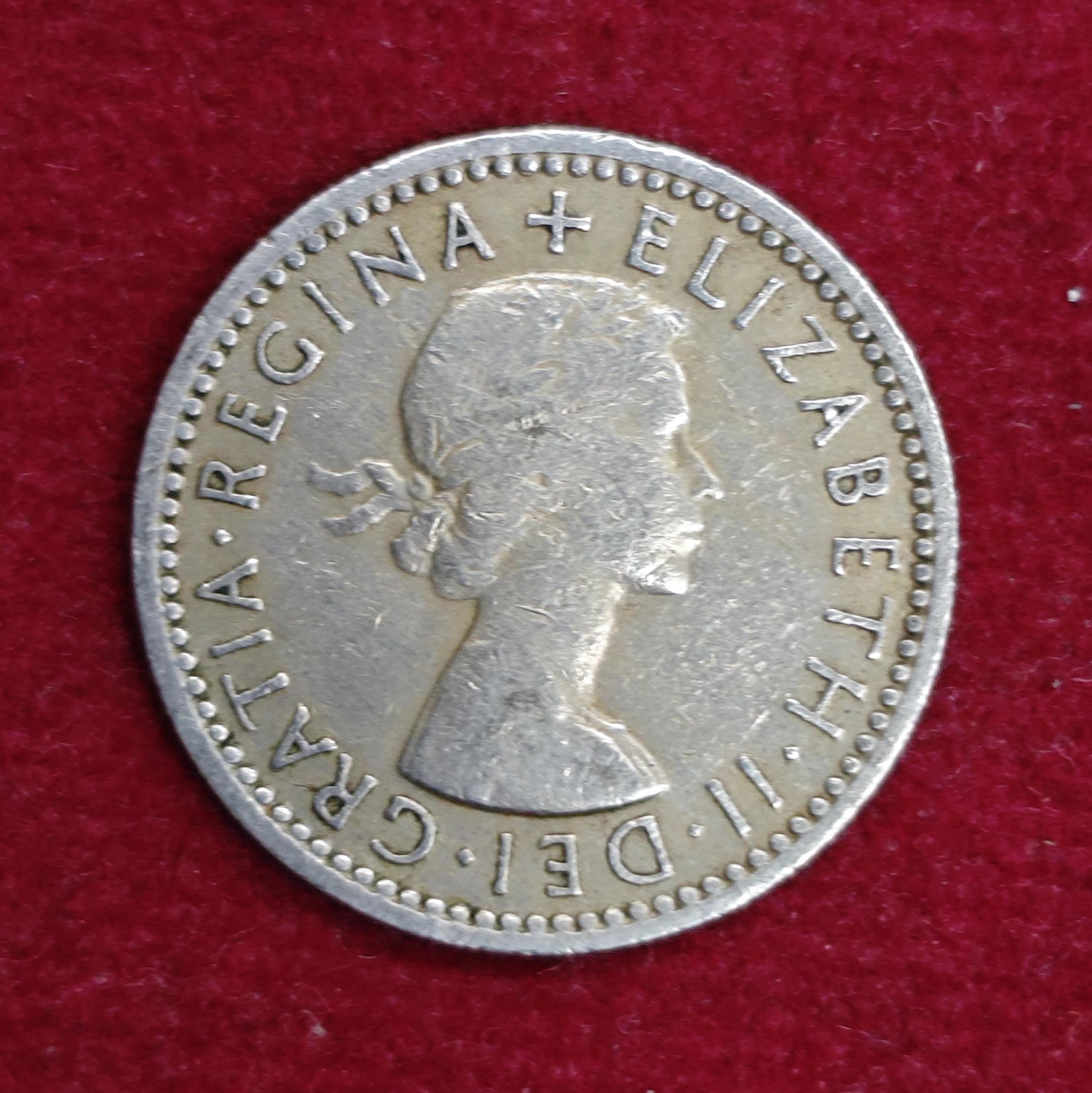United Kingdom (UK) 6 Pence Elizabeth II 1954 Coin