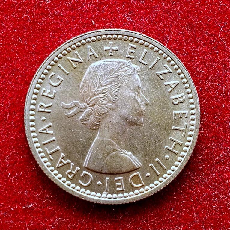 United Kingdom (UK) 6 Pence Elizabeth II 1958 Coin