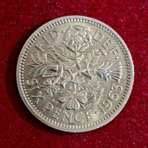 United Kingdom (UK) 6 Pence Elizabeth II 1963 Coin