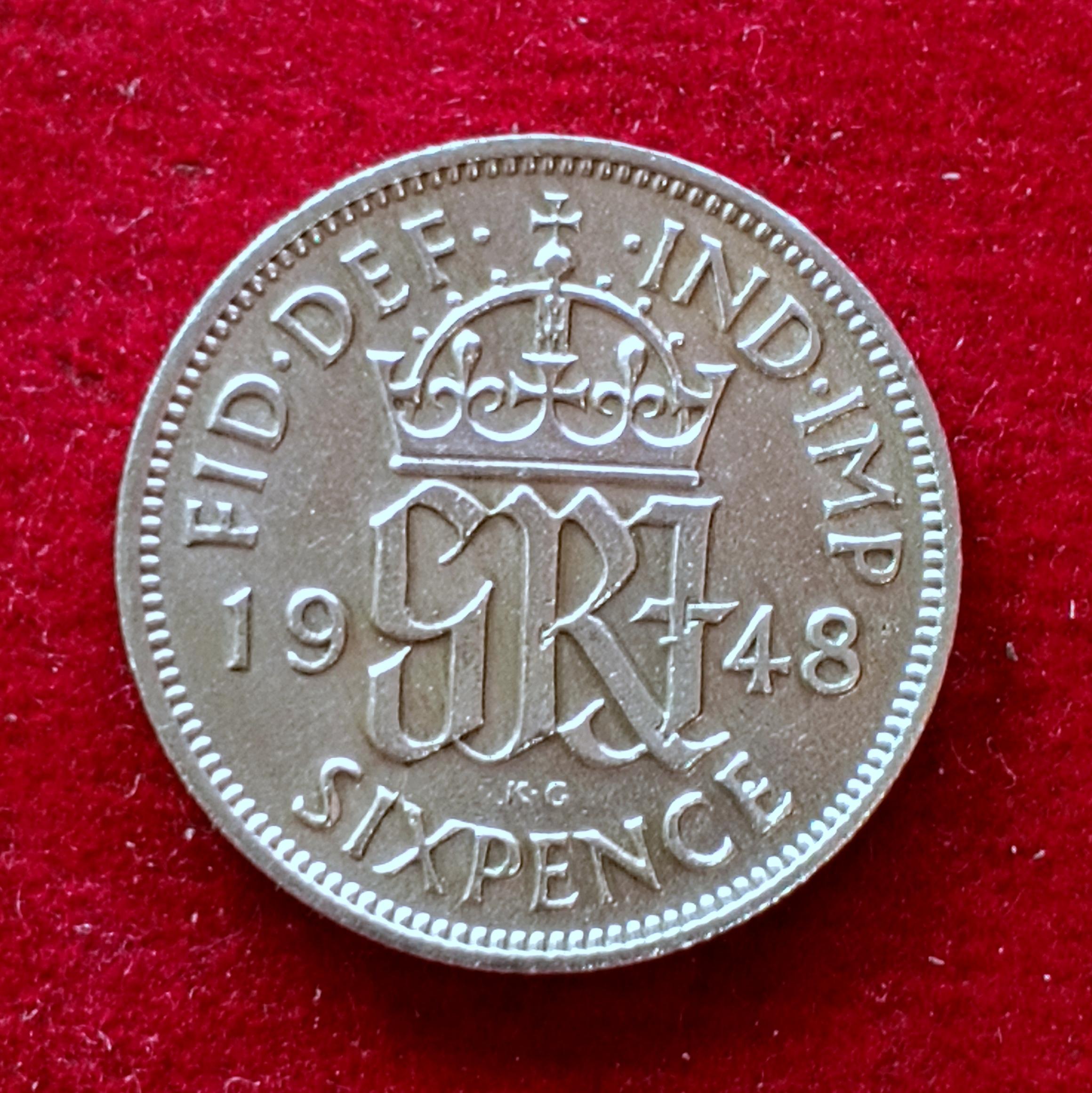 United Kingdom (UK) 6 Pence George VI 1948 Coin
