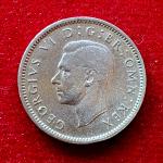 United Kingdom (UK) 6 Pence - George VI 2nd coinage 1948 Coin
