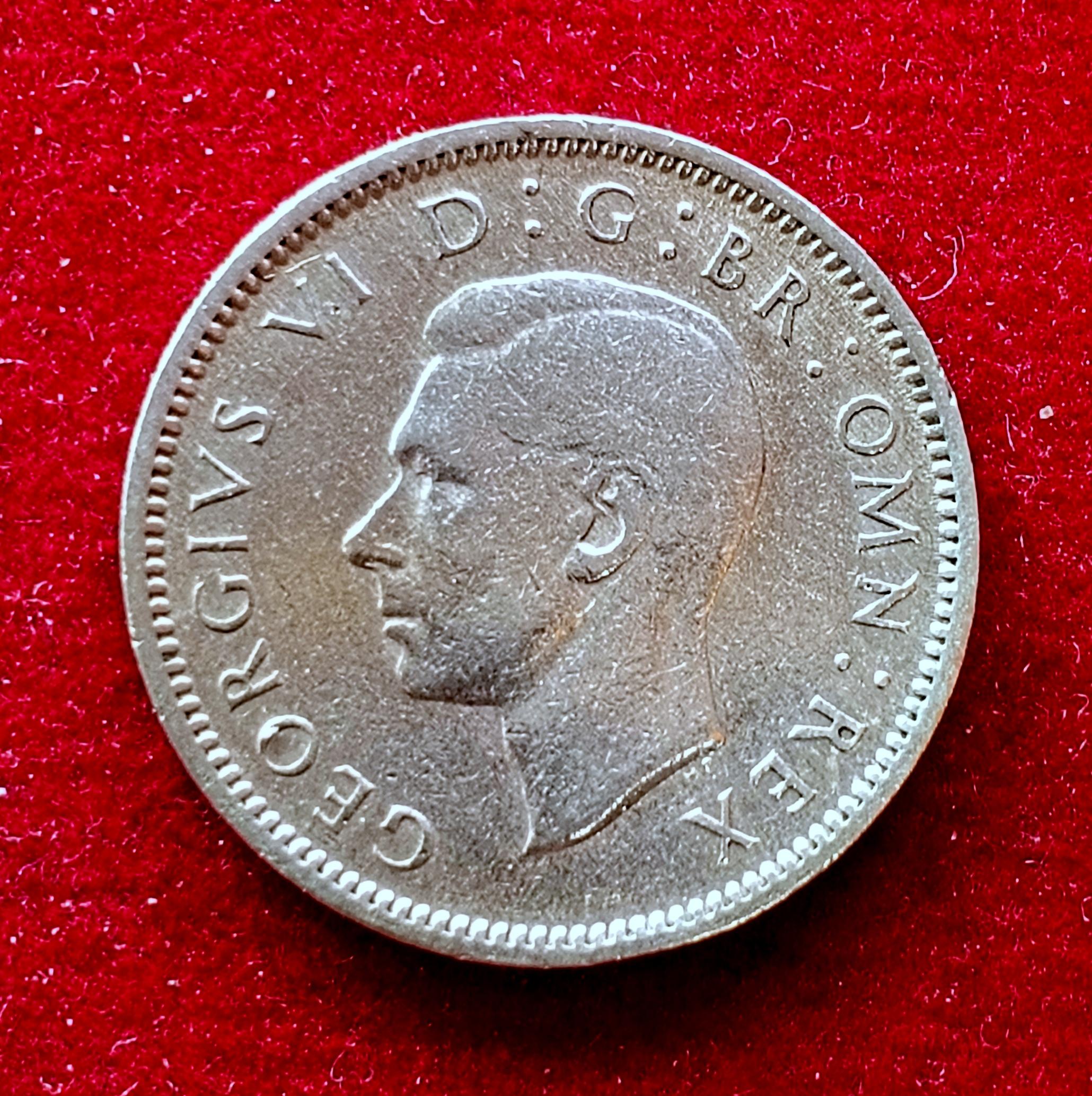 United Kingdom (UK) 6 Pence - George VI 2nd coinage 1948 Coin