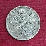 United Kingdom (UK) 6 Pence Queen Elizabeth II 1962 Coin