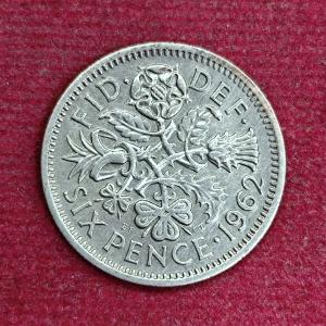 United Kingdom (UK) 6 Pence Queen Elizabeth II 1962 Coin