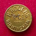 United Kingdom (UK) Utility Token - One Drachm P. Rogers & Co. Birmingham Apothecaries' weight