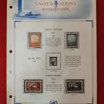 United Nations 1957 Commemorative Stamp Set – United Nations Day, Human Rights Day & Airmail Issues (Mounted Album Page) With 4v Stamps