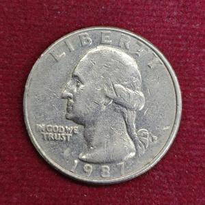 United States 1/4 Dollar "Washington Quarter" 1987 Coin