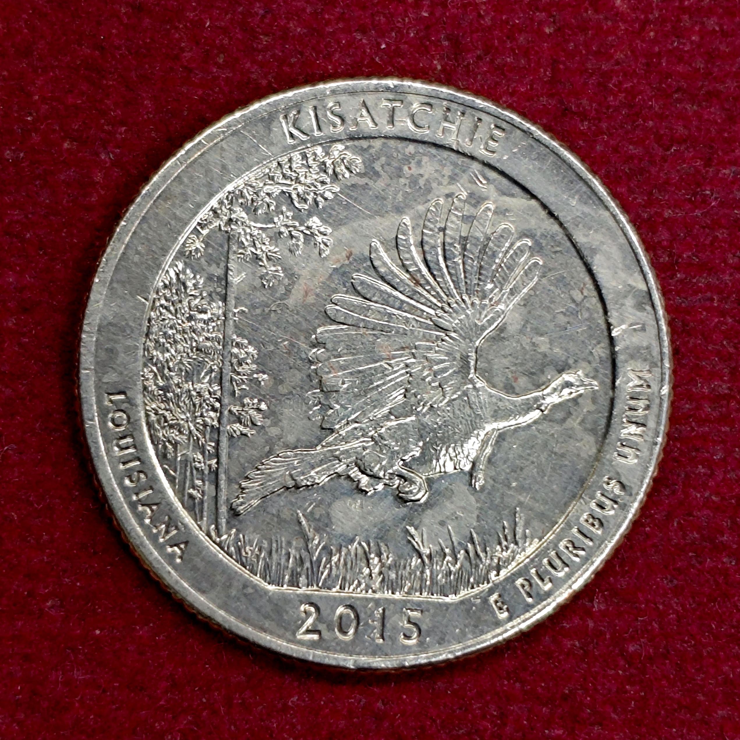 United States 1/4 Dollar "Washington Quarter" Kisatchie National Forest 2015 Coin D (Mint of Denver)