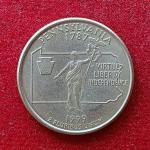 United States 1/4 Dollar "Washington Quarter"  Pennsylvania Commemorative Coin (P - Mint of Philadelphia)