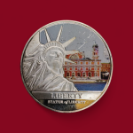 United States “Symbols of Freedom” Commemorative Medallion – Statue of Liberty Collectible Coin (40mm)