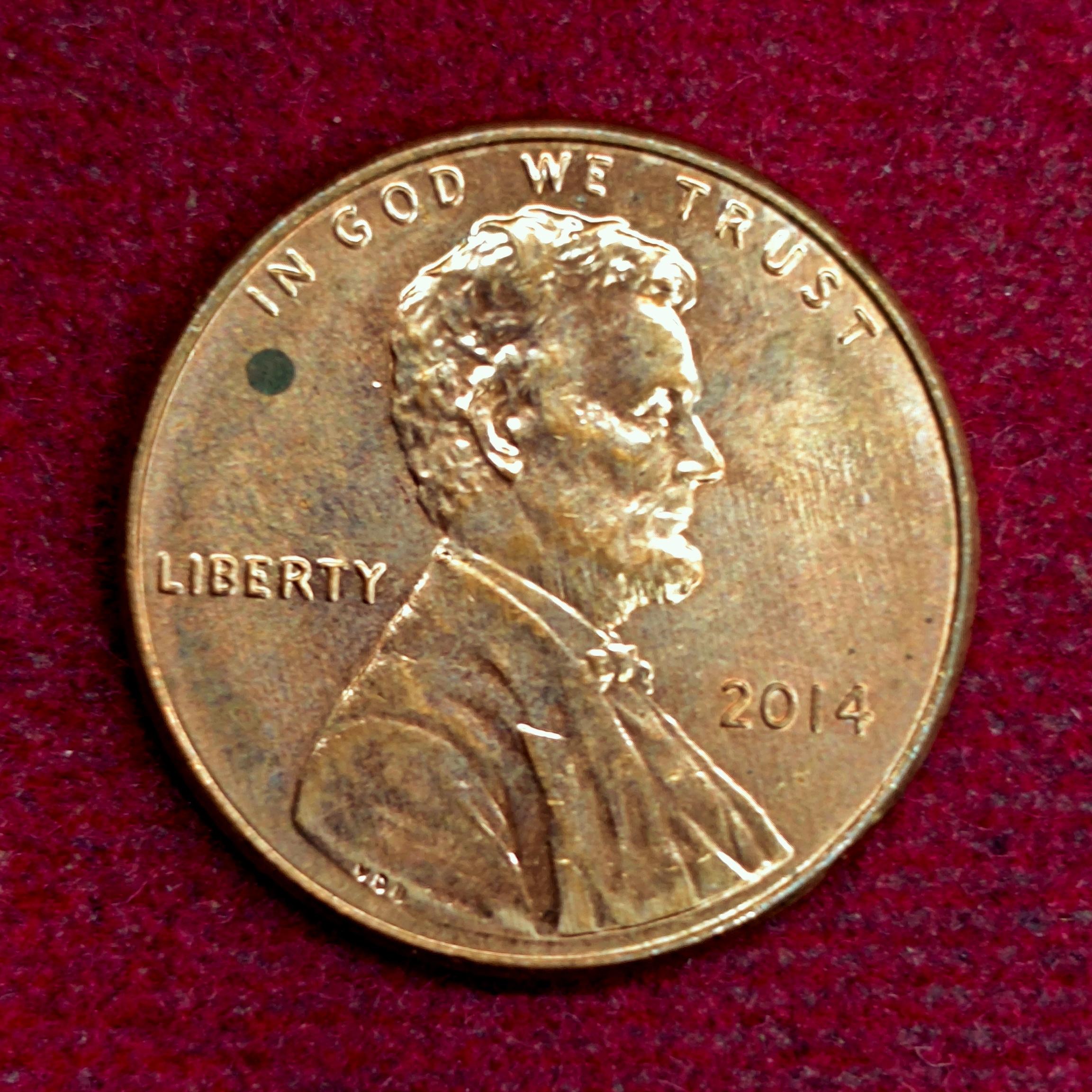 United States (USA) 1 Cent Lincoln Cent Shield Reverse 2014 Coin