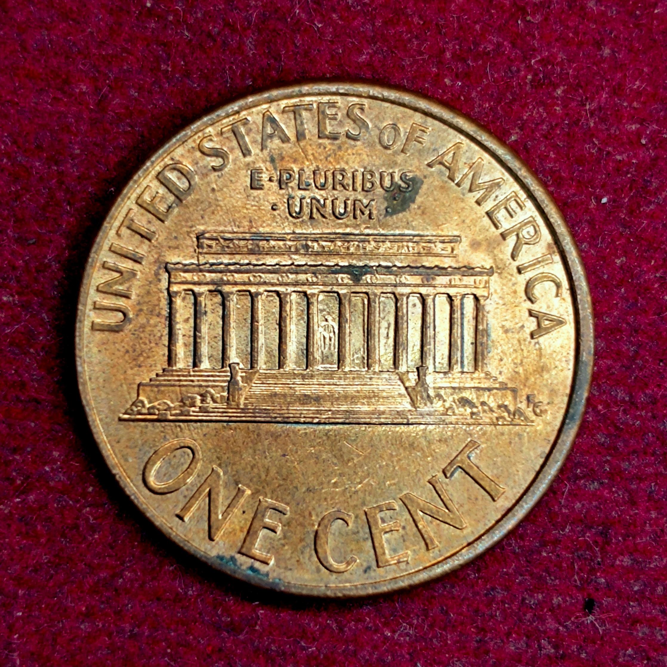 United States (USA) 1 Cent “Lincoln Memorial Cent” 1993 Coin (D -  Mint Of Denver)