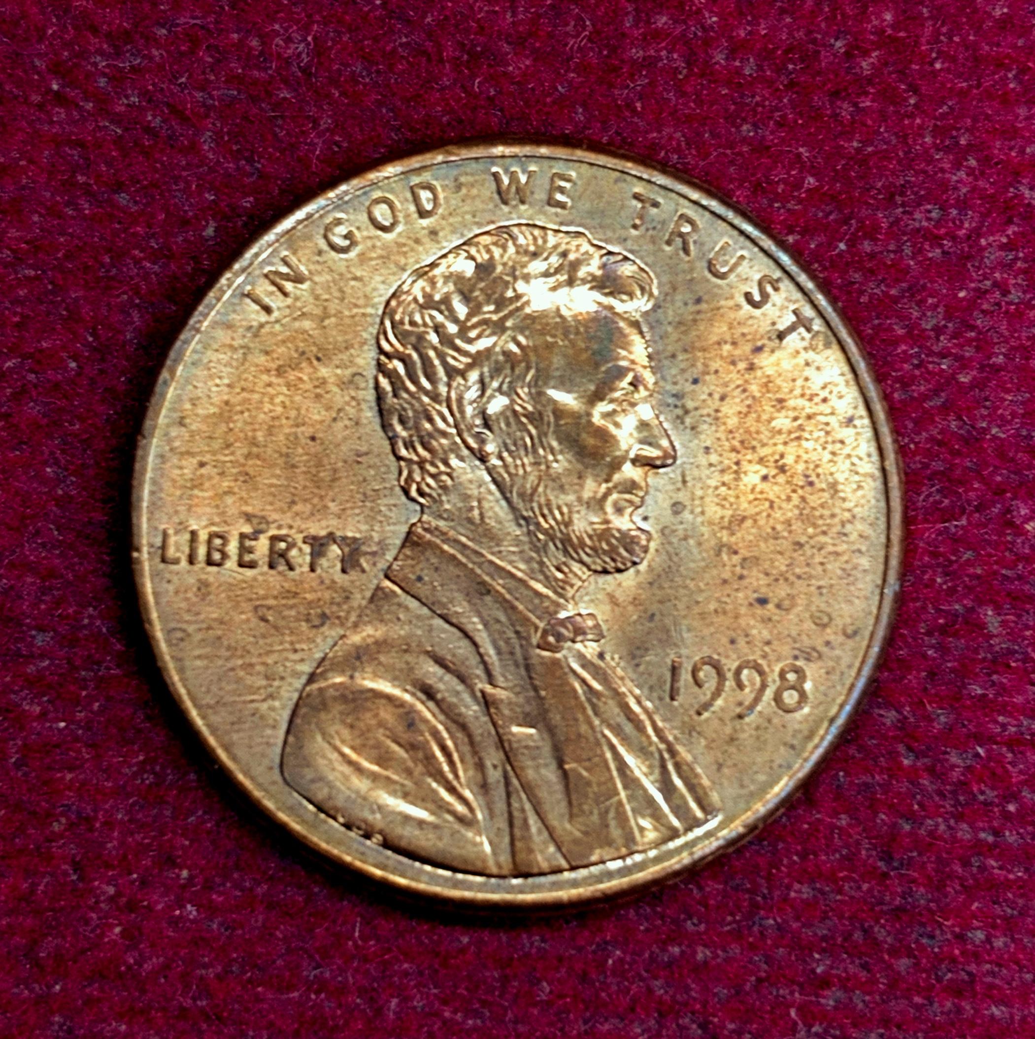 United States (USA) 1 Cent “Lincoln Memorial Cent” 1998 Coin