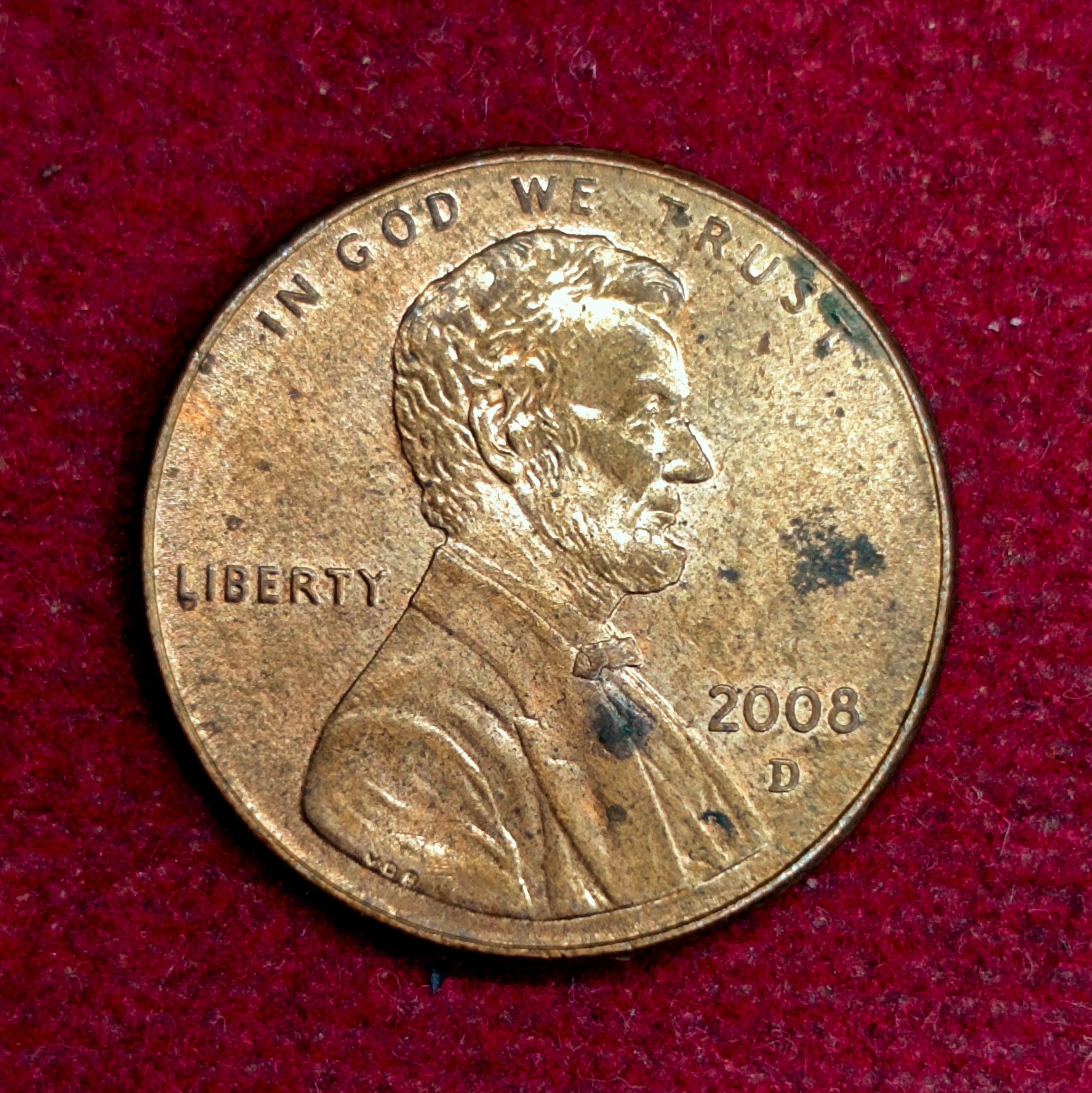 United States (USA) 1 Cent “Lincoln Memorial Cent” 2008 Coin (D - Mint Of Denver)