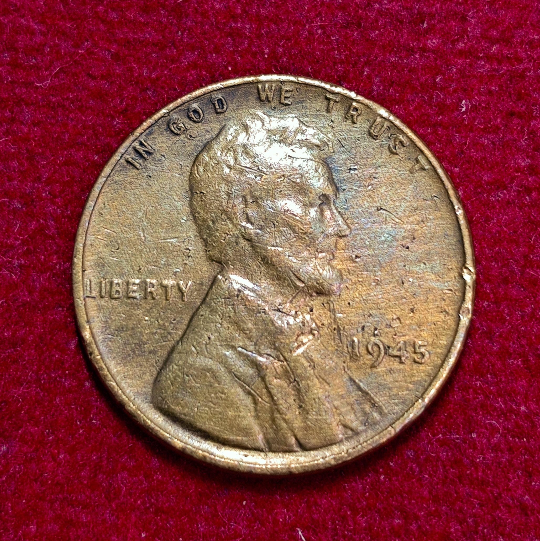 United States (USA) 1 Cent Lincoln Wheat Ears Reverse 1945 Coin