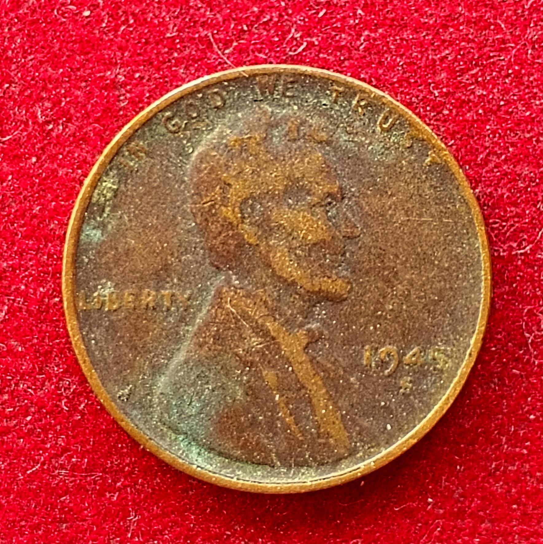 United States (USA) 1 Cent Lincoln Wheat Ears Reverse 1944 Coin (S - San Francisco Mint)