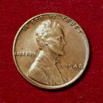 United States (USA) 1 Cent Lincoln Wheat Ears Reverse 1948 Coin