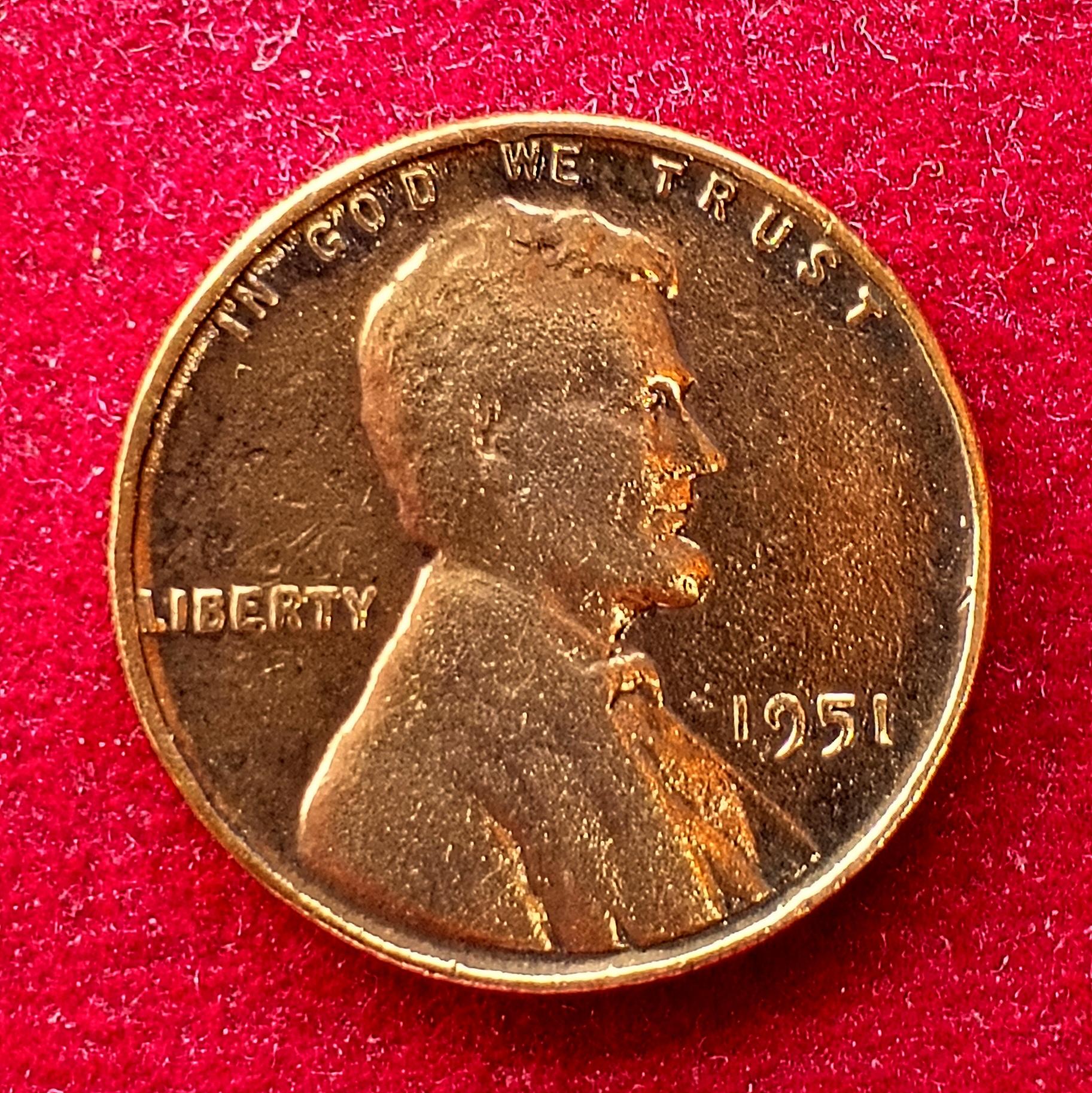 United States (USA) 1 Cent Lincoln Wheat Ears Reverse 1951 Coin