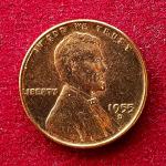 United States (USA) 1 Cent Lincoln Wheat Ears Reverse 1955 Coin (D - Mint Of Denver)