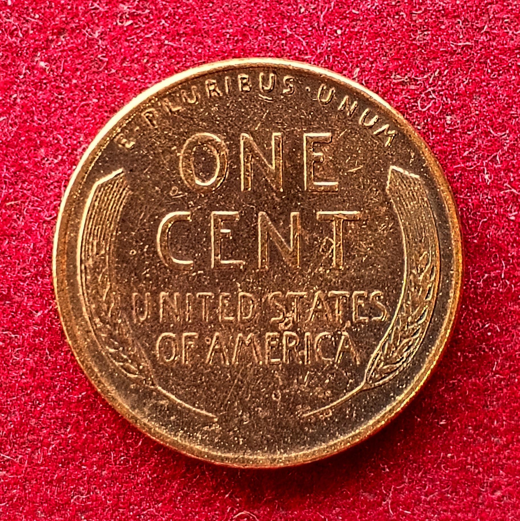 United States (USA) 1 Cent Lincoln Wheat Ears Reverse 1955 Coin (D - Mint Of Denver)