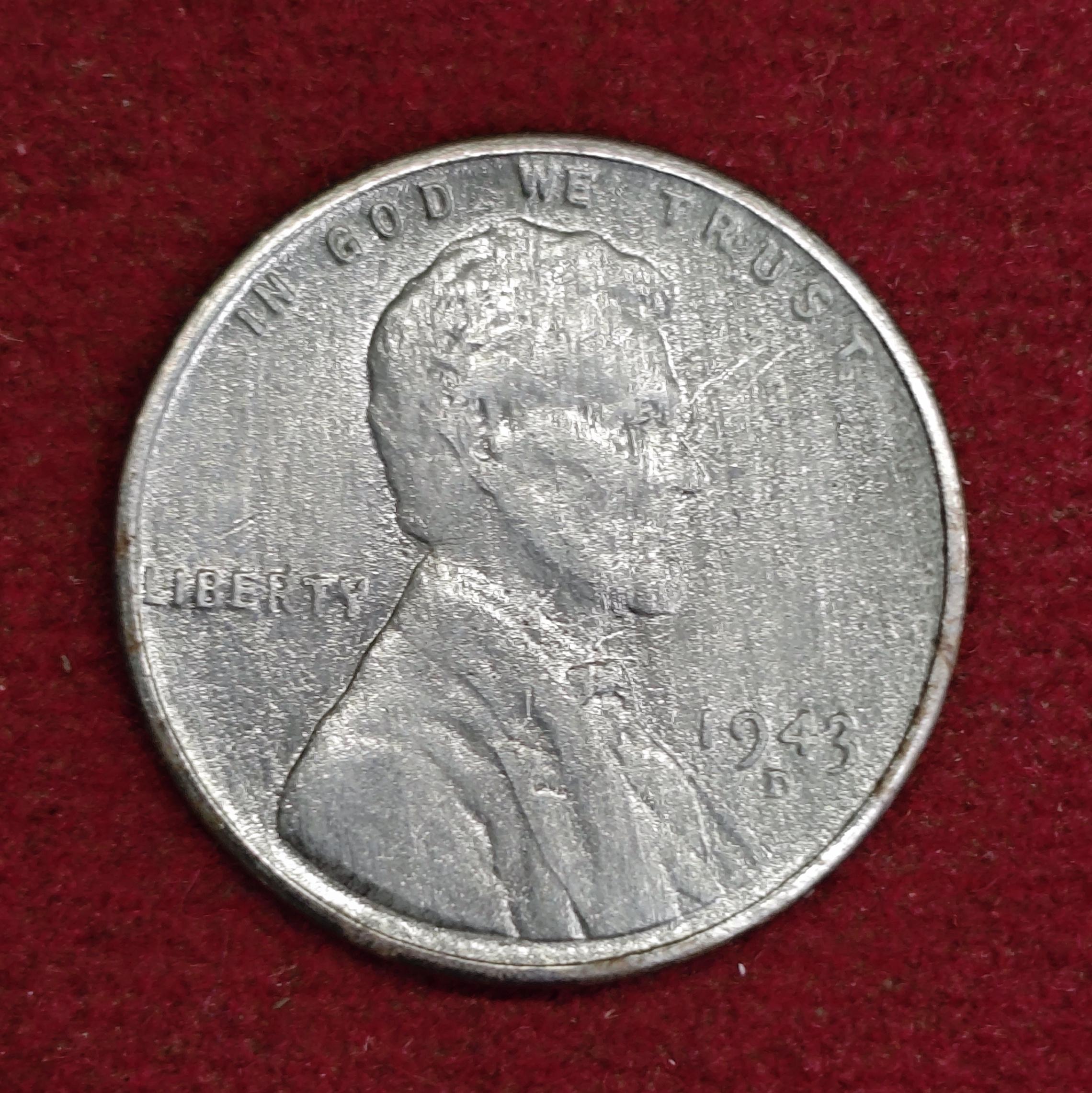 United States (USA) 1 Cent “Steel Cent” 1943 Coin