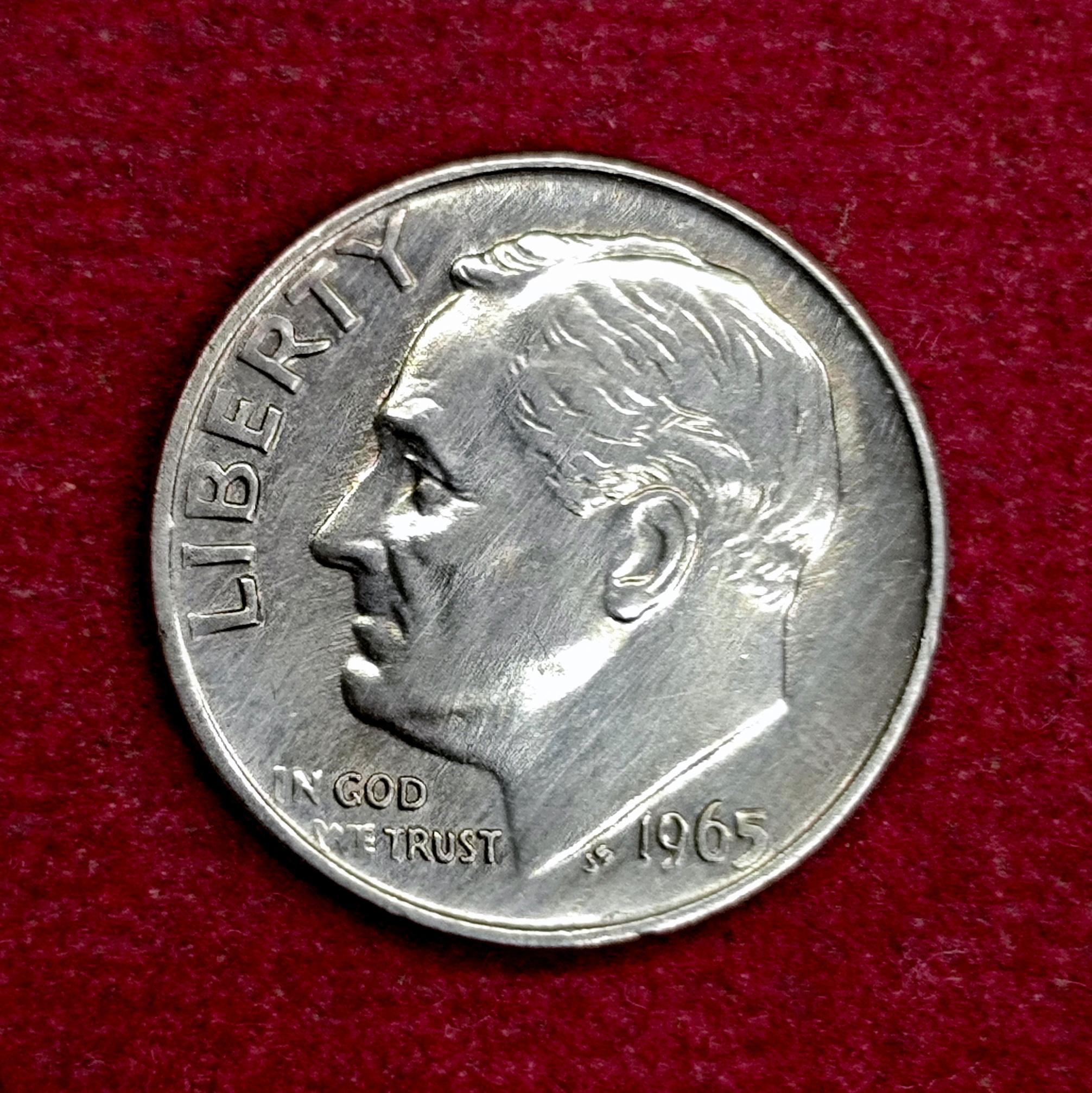 United States (USA) 1 Dime Roosevelt Dime 1965 Coin