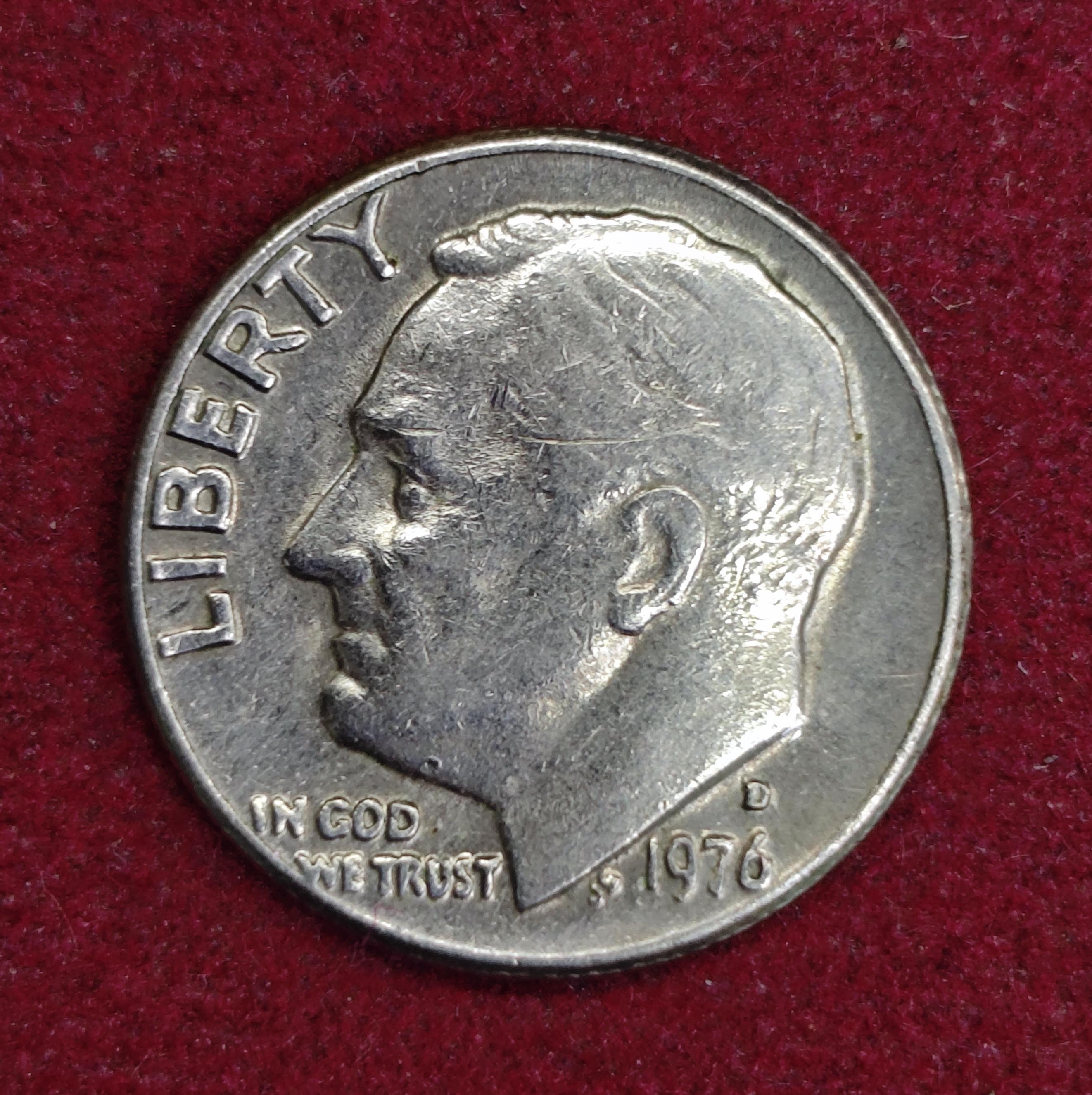 United States (USA) 1 Dime Roosevelt Dime 1976 Coin (D - Mint Of Denver)