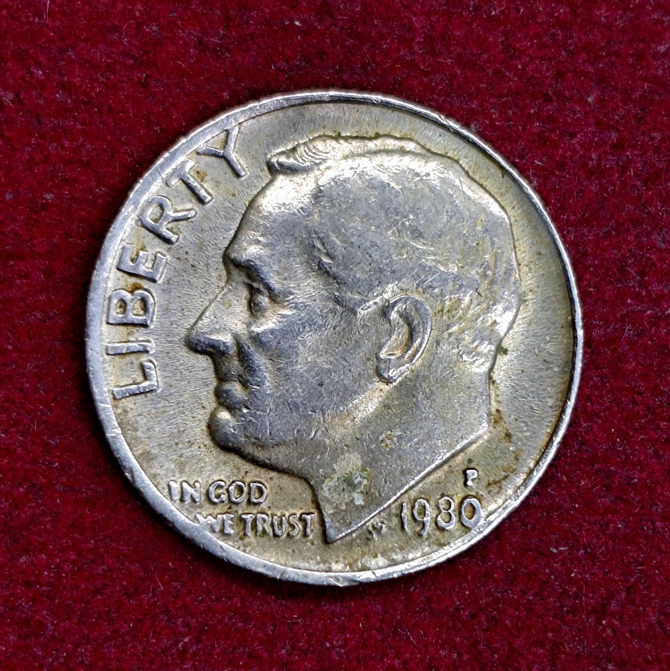 United States (USA) 1 Dime Roosevelt Dime 1980 Coin (P - Mint Of Philadelphia)