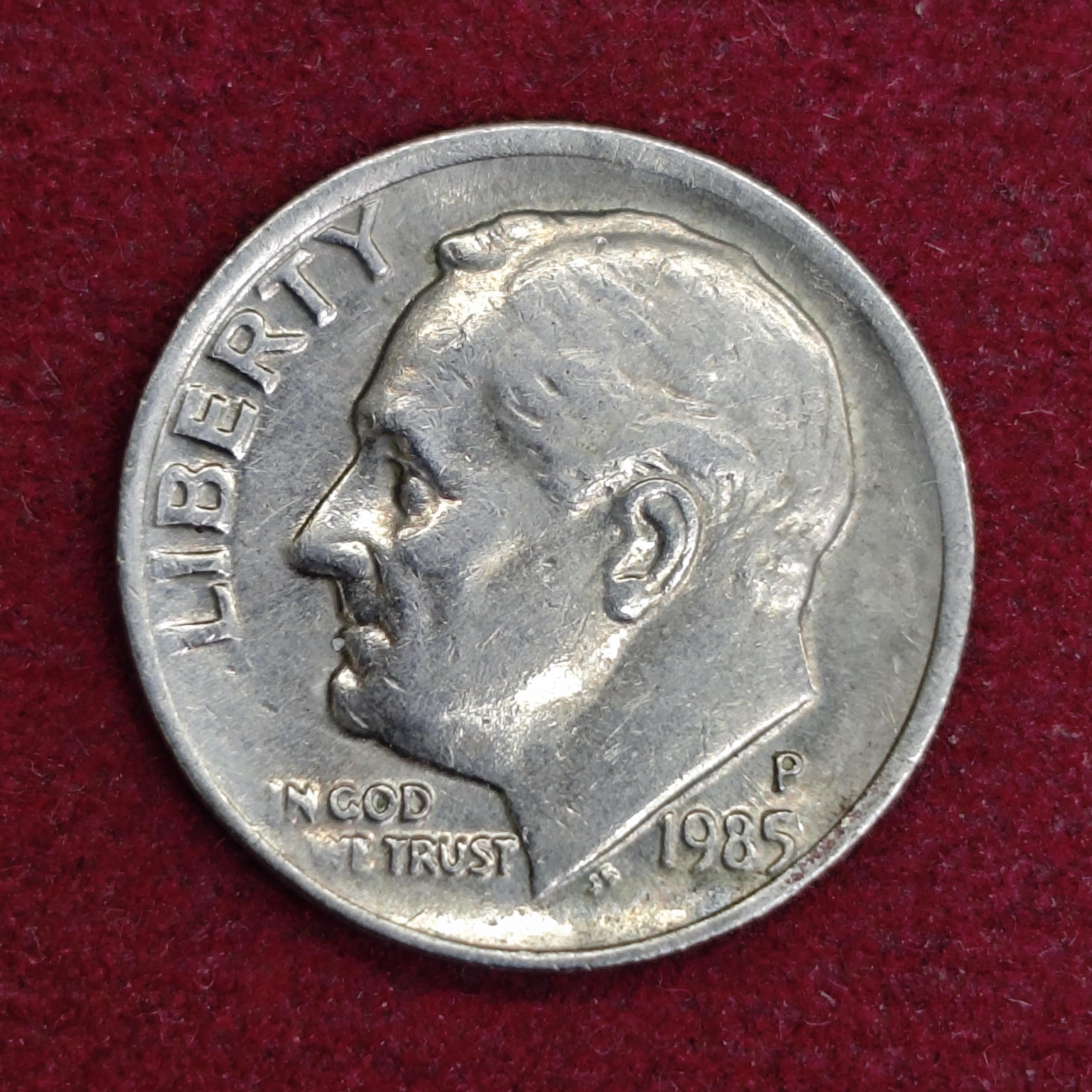 United States (USA) 1 Dime Roosevelt Dime 1985 Coin (P - Mint Of Philadelphia)