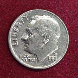 United States (USA) 1 Dime Roosevelt Dime 1988 Coin (P - Mint Of Philadelphia)